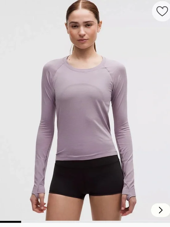Lululemon Swiftly Tech Long-Sleeve Shirt size 4 lavender color - Picture 1 of 10